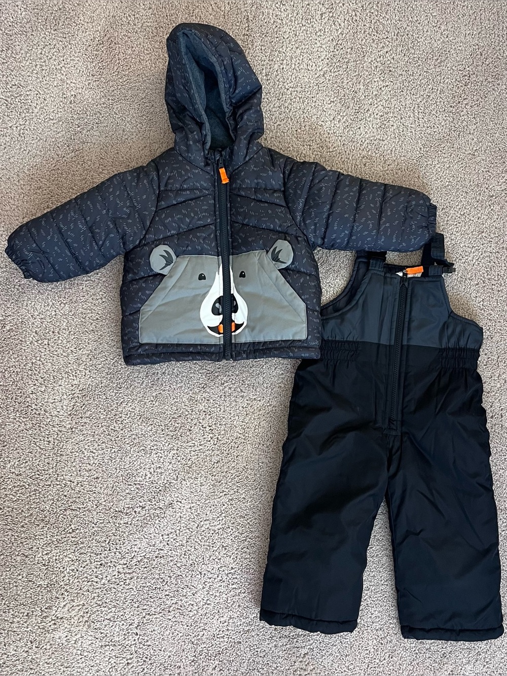 Carters Bear Puffer Jacket and Snow Pants Set